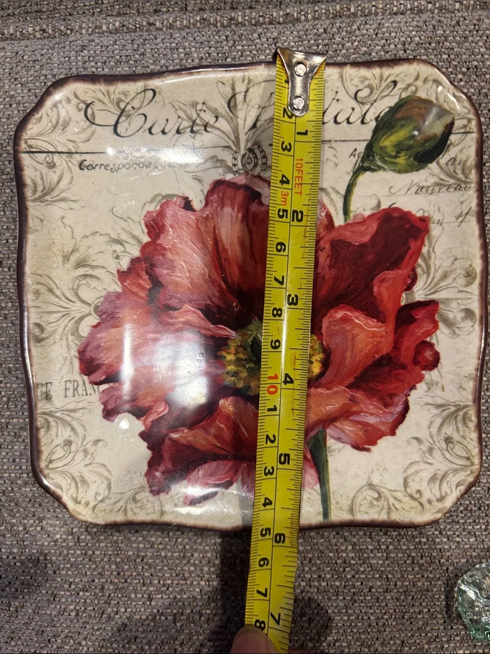 Certified International Floral small plates in Red, Green, Yellow